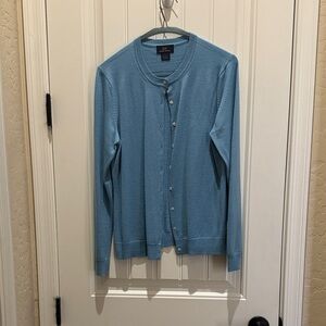 Brooks Brothers Light Blue Merino Wool Sweater
